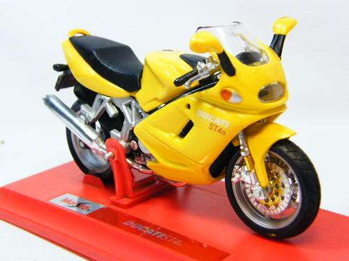 Maisto Ducati ST4s model motorcycle on stand - as per photo