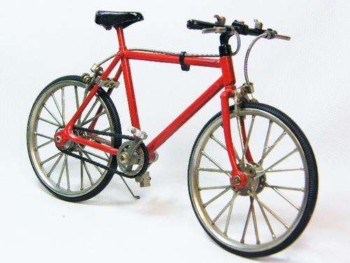 Vintage scale model diecast Transporter bicycle - fully functional - as per photo