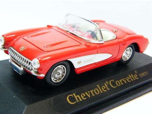 1957 Chevrolet Corvette model car - scale 1/43 - with stand - Road Signature - as per photo