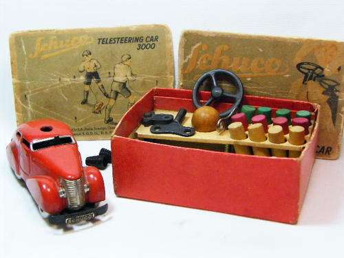 Vintage Schuco Telesteering car 3000 wind up toy - needs steering cable & service -with original box