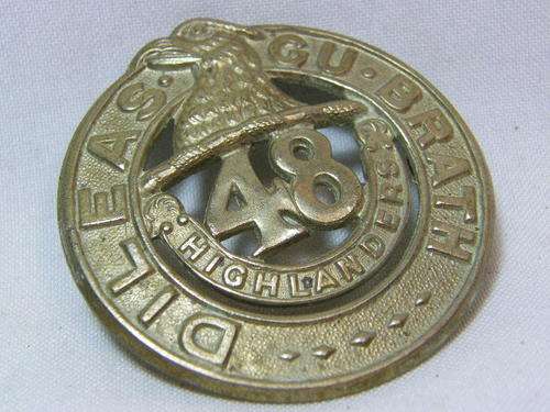 Canadian 48th Highlanders cap badge - as per photo