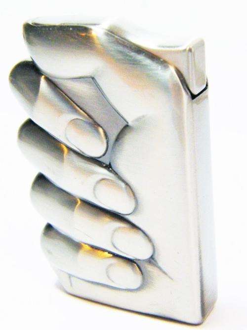 Modern Bravo hand shaped piezo pocket lighter - not working - as per photo
