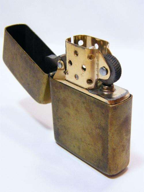 Original Brass Zippo pocket lighter with brand new inner - as per photo
