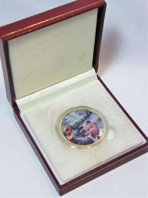 Nelson Mandela - Father of the Nation - By Act of Congress 1998 proof medallion - as per photo