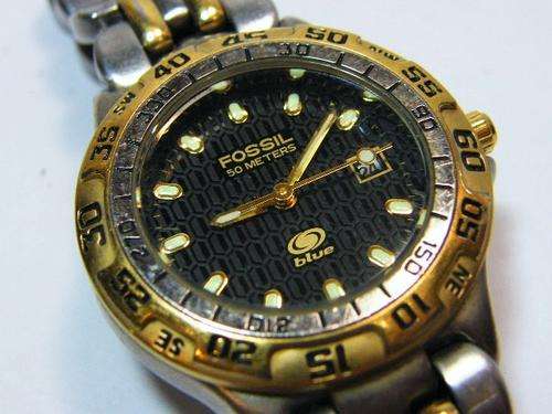 Fossil Blue Quartz ladies watch - working - as per photo