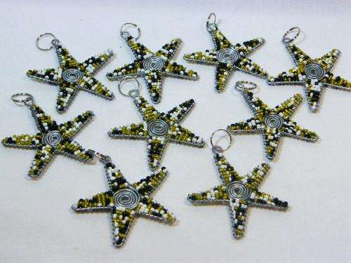 Lot of 9 star shape handmade keyholders - customize your home @ Crazy R1 start