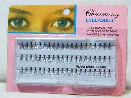 Charming eyelashes 100% human hair - 60 strands in a pack - price is per pack - as per photo