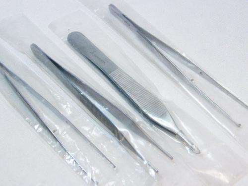 Lot of 4 Surginox stainless steel tweezers - as per photo