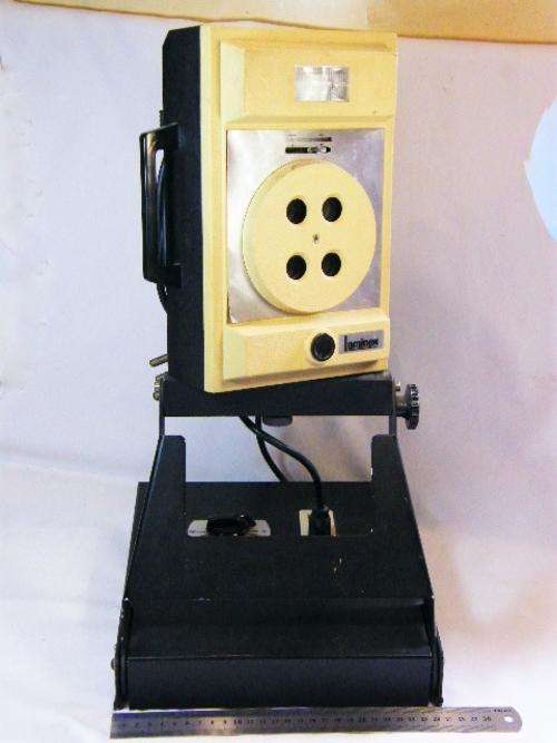 Vintage Laminex ID photo camera with stand - electric powered - working - needs poloroid films