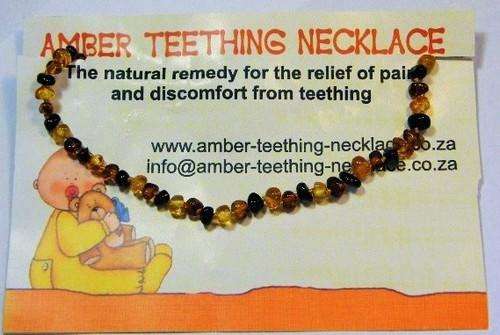 Amber Teething necklace for babies to relief teething pain - as per photo
