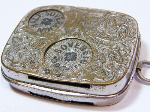 Vintage silverplated sovereign holder - as per photo