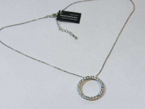 Sterling silver pendant with necklace - as per photo