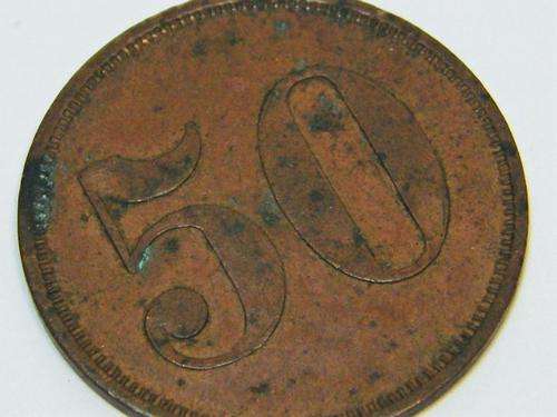 Windhoek Hotel Kronprinz 50 pfennig token - as per photo