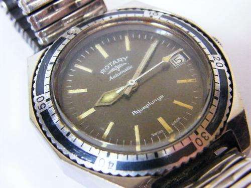 Vintage Rotary automatic aquaplunge divers watch - working - as per photo