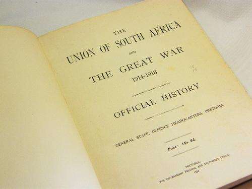 Union of South Africa and The Great War - 1914-18 History - 1924 - 1000 copies - FINAL CLOSING SALE
