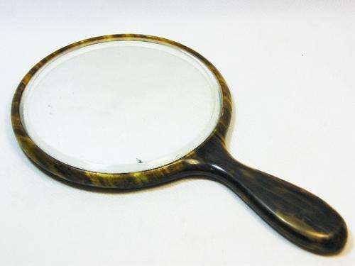 Vintage Tortoise shell hand mirror - as per photo