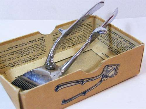 Vintage Barman manual hair clipper - only with box lid - as per photo