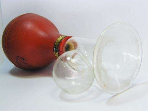 Vintage Ingrams Omega reliever breast pump - glass and rubber - excellent condition - as per photo