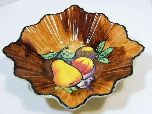Tunstall trinket bowl with fruit pattern - as per photo