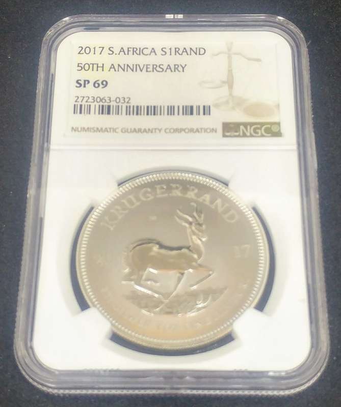 50th Anniversary Silver Krugerrand, SP69