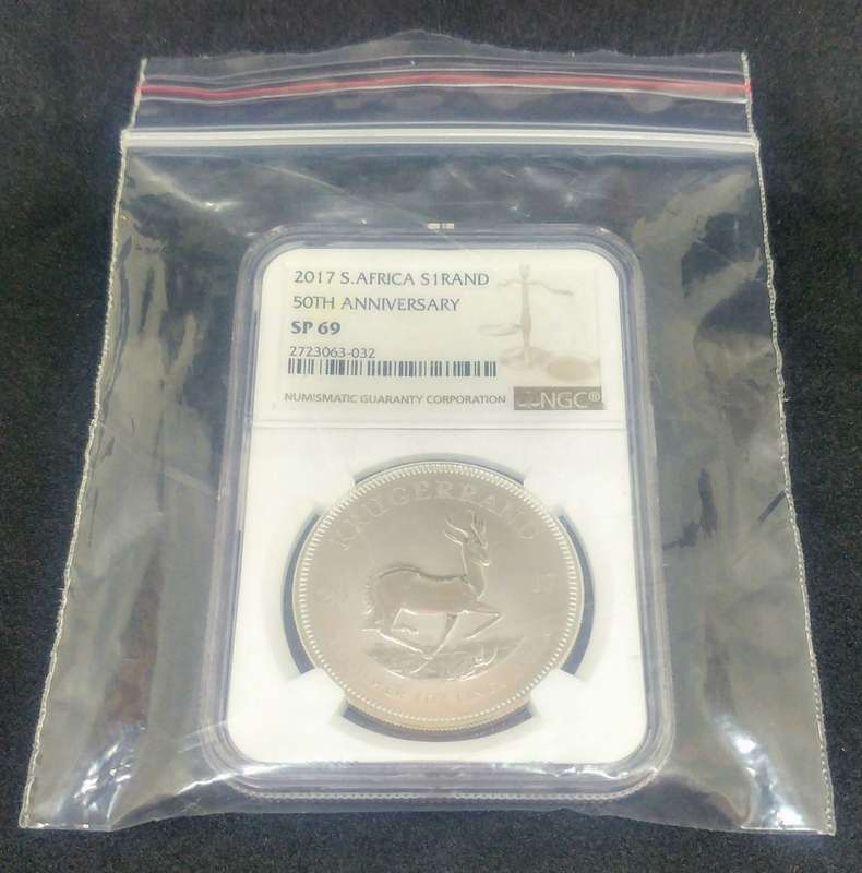 50th Anniversary Silver Krugerrand, SP69