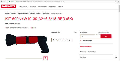 INSANE!!! HILTI DX 600-N Industrial Single Cartridge Power Actuated Nail Gun Worth Over R57000!!!
