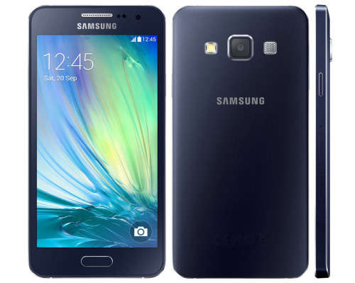 Samsung Galaxy A3 Midnight Black Edition Free Flip Cover Included!