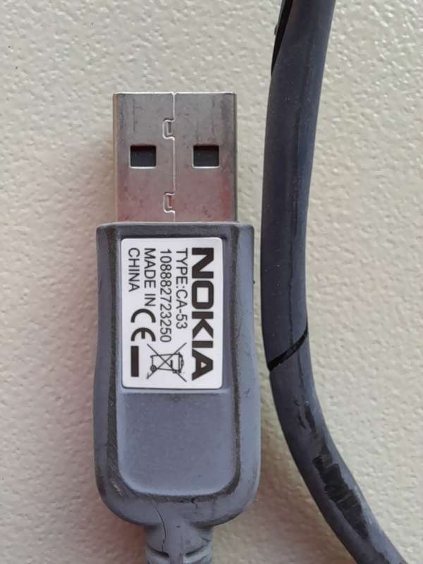 Nokia Type CA-53 USB connector (Used on Nokia 6110)