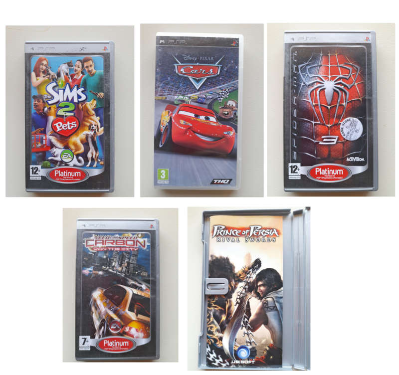 5 EMPTY PSP GAME BOXES