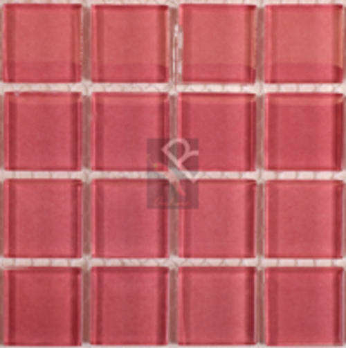 Crystal Glass Mosaics 100x100mm Deep Rose