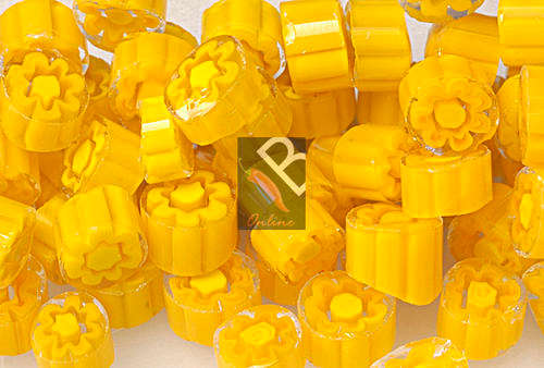 Murano Milefiori - Yellow/Clear- LIMITED STOCK