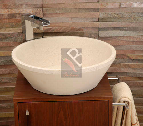 Presario Marble and Stone Oval Free Standing Basin