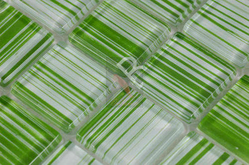 Zebra Mosaic Glass Green