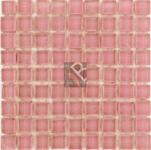 Crystal Glass Mosaic Dirty Pink  - 10mm (81 tiles)