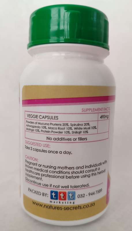 Power boost - herbal combo (Shilajit, Maca root, white musli, ashwaganda, and moringa)