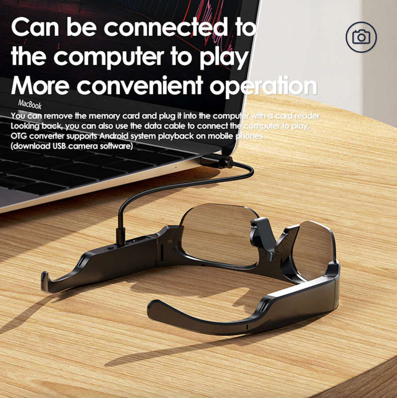 Wi-Fi Smart Sunglasses, 4K Camera, HD Audio