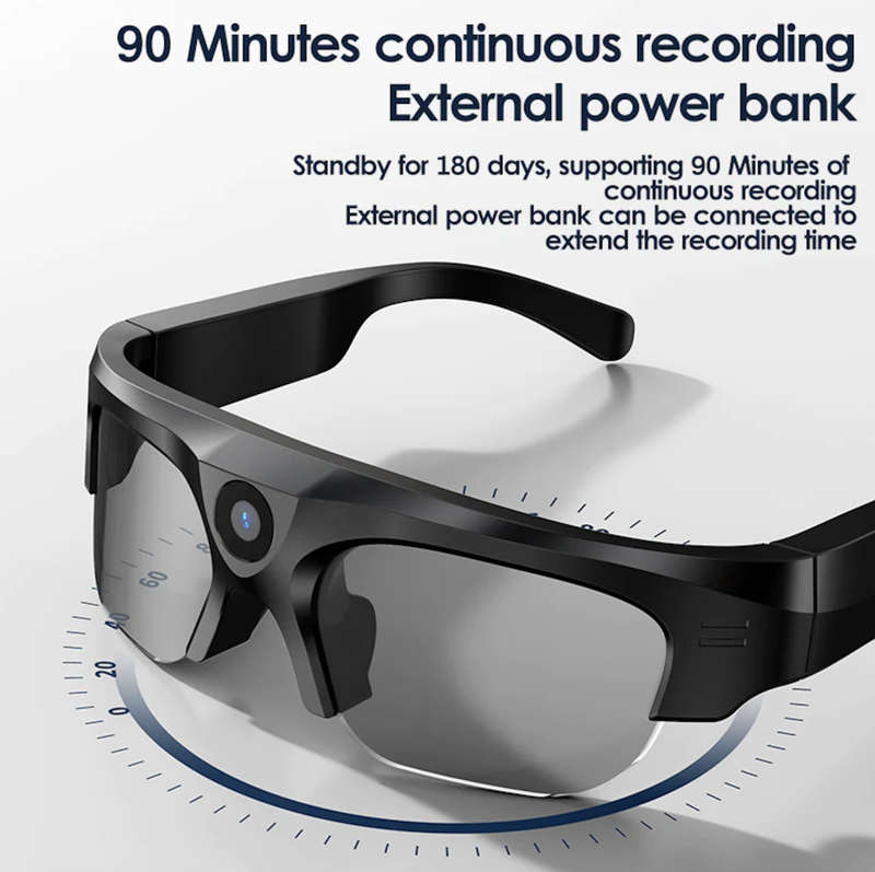 Wi-Fi Smart Sunglasses, 4K Camera, HD Audio