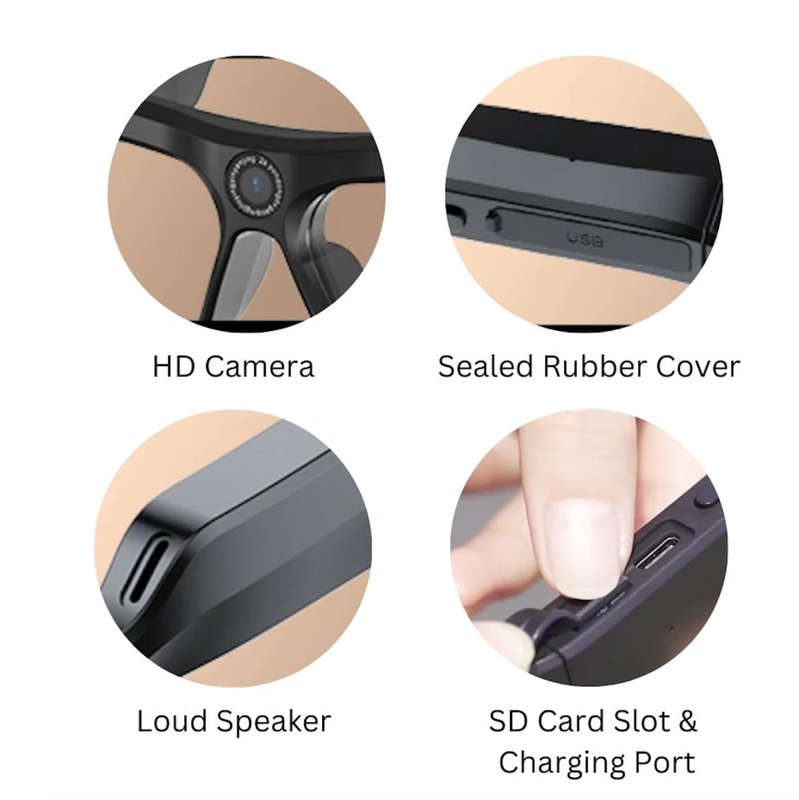 Wi-Fi Smart Sunglasses, 4K Camera, HD Audio