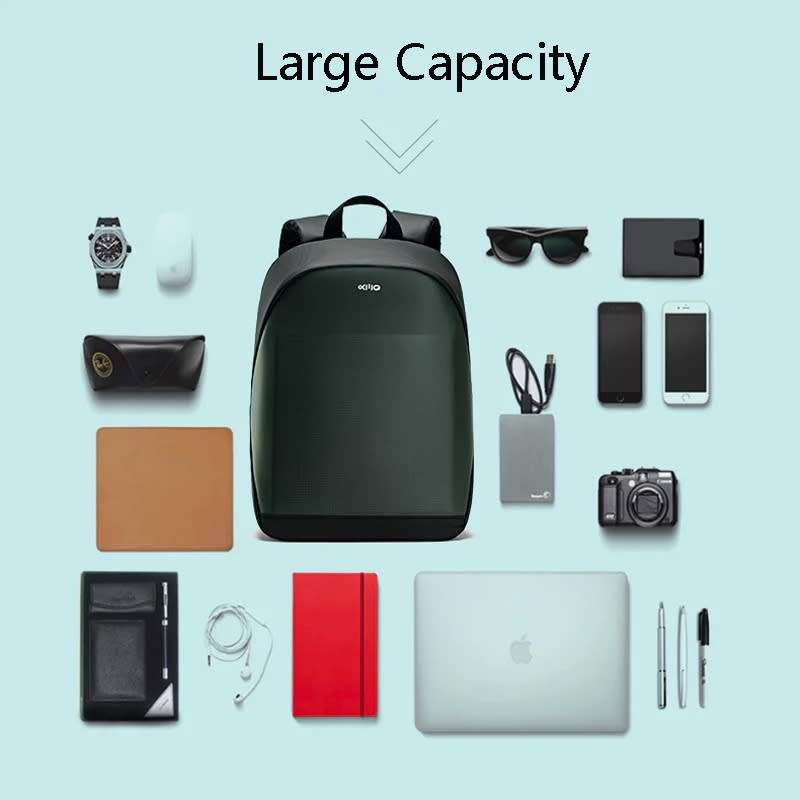 Smart LED Backpack with DIY Programmable Full Color Screen and Power Bank