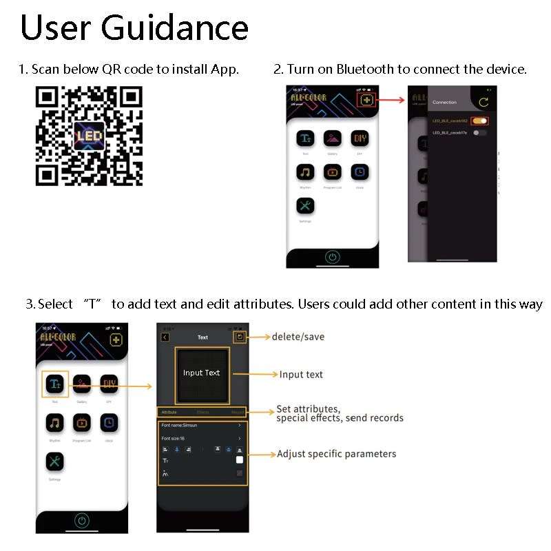 Smart LED Backpack with DIY Programmable Full Color Screen and Power Bank