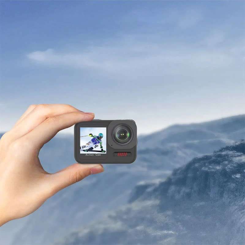 Dual screen waterproof 4K@60fps action camera with Sony Lens