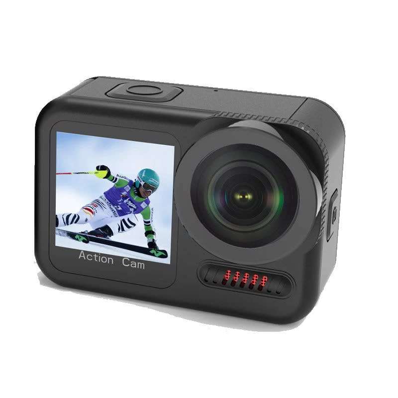 Dual screen waterproof 4K@60fps action camera with Sony Lens
