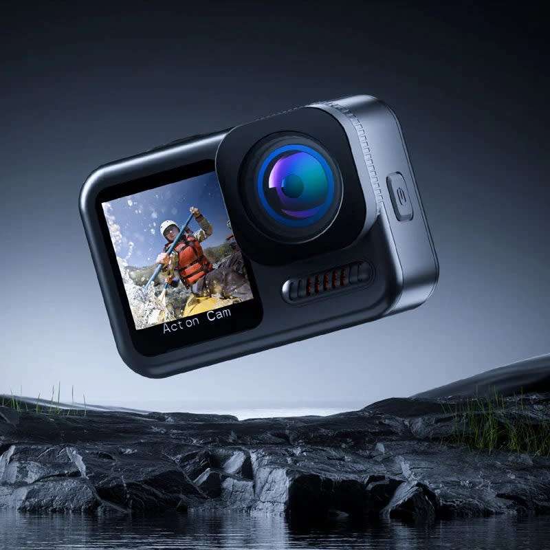 Dual screen waterproof 4K@60fps action camera with Sony Lens