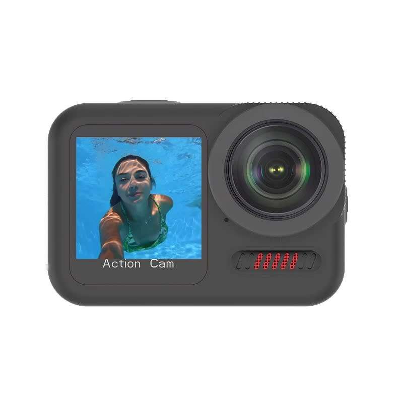 Dual screen waterproof 4K@60fps action camera with Sony Lens