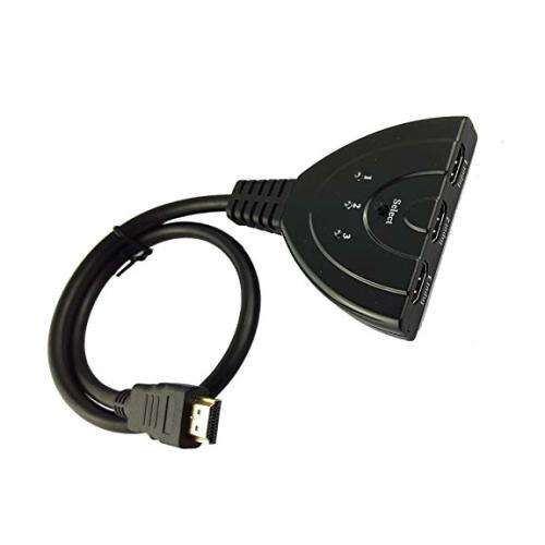 3-Port HDMI Switch Splitter, 3 in 1 Auto Switch, Support 3D, 1080P for TV