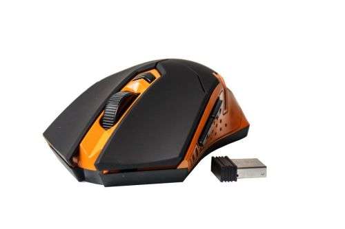Wireless Mouse - Jiexin Orange and Black