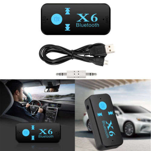 X6 3.5mm Car Bluetooth Music Receiver Hands Free