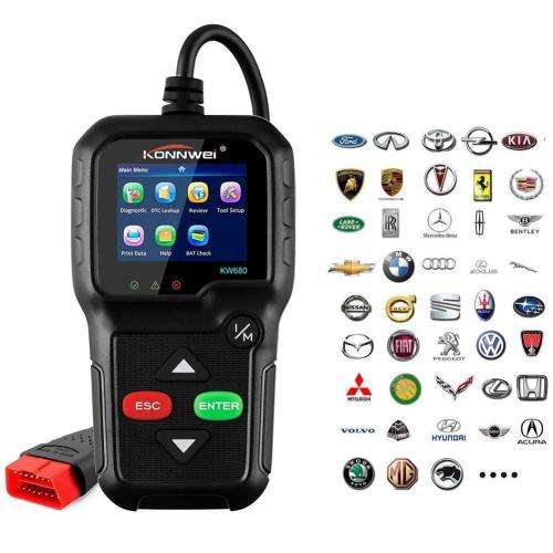 OBD2 Scanner KONNWEI KW680 Full OBD2 Function OBD2 Auto scanner Multi-language KW680 OBD2 Automotive