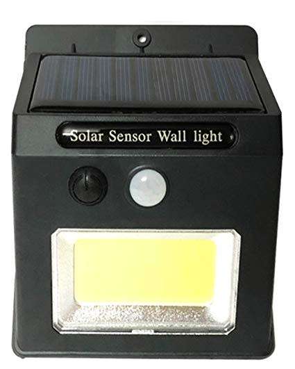 SOLAR POWER SUPER BRIGHT COB 24 LED PIR MOTION SENSOR WALL LIGHT