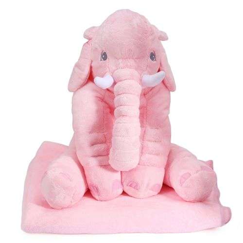 Comfy Soft Baby Elephant Pillow With Plush Blanket